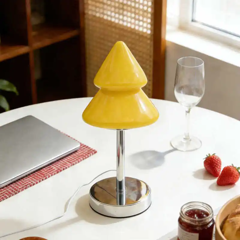 

Original Modern Minimalist Christmas Tree Glass Table Lamp Girlish Bedroom Bedside Desktop Decorative Ornament Warm Romantic