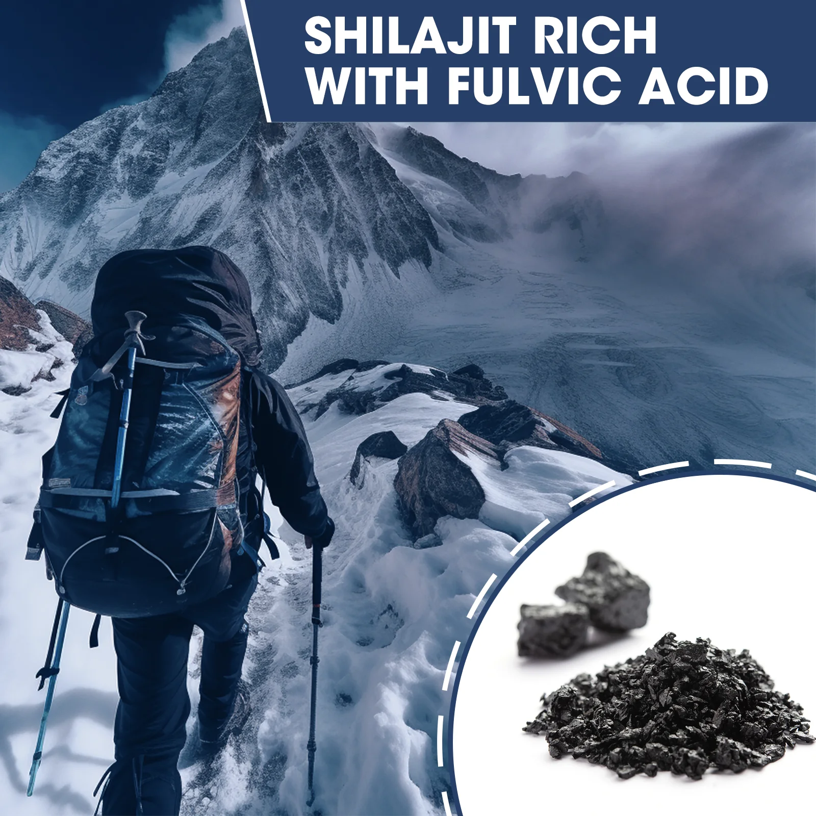 Shilajit Pure Himalaya Shilajit Resin Golden Mountains with fulvic acid and over 85 trace minerals complex for energy and immune