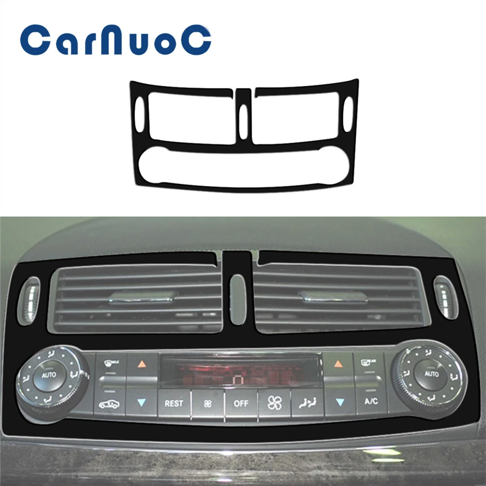 

Car Piano Black Stickers Center Air Vent Trim Accessories For Mercedes Benz E-Class W211 2003-2009 Interior Decoration Parts