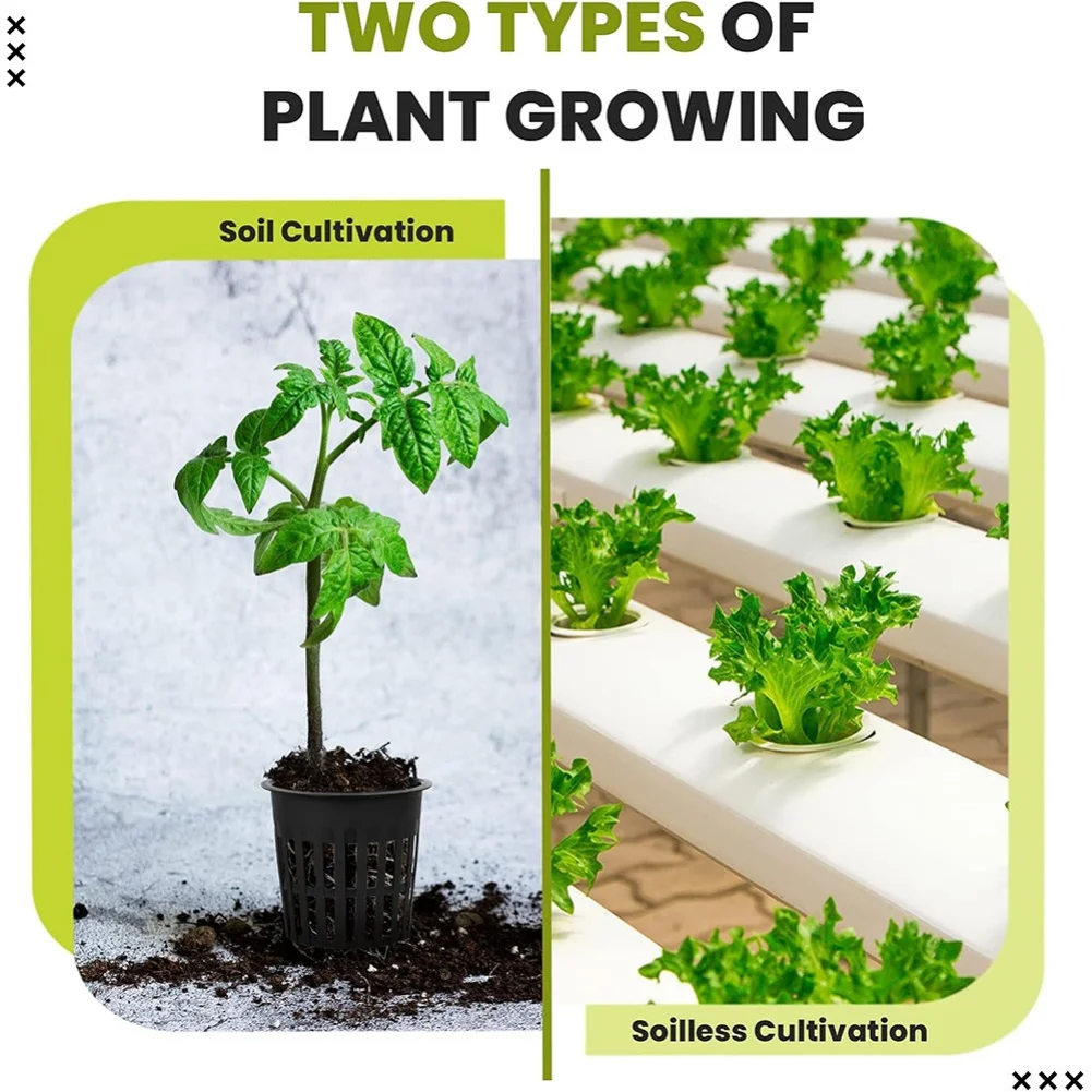 

Set of Plastic Mesh Net Pots for Hydroponics and Nursery Plants Garden Basket with Air Circulation System for Plant Growth