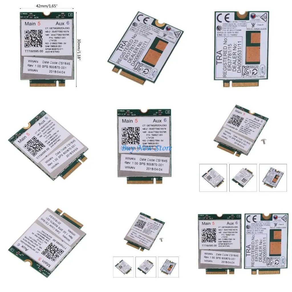 

20CE 4G Module T77W595 WWAN Card for HP 840 850 G3 640 650 645 LTE 4G Modem