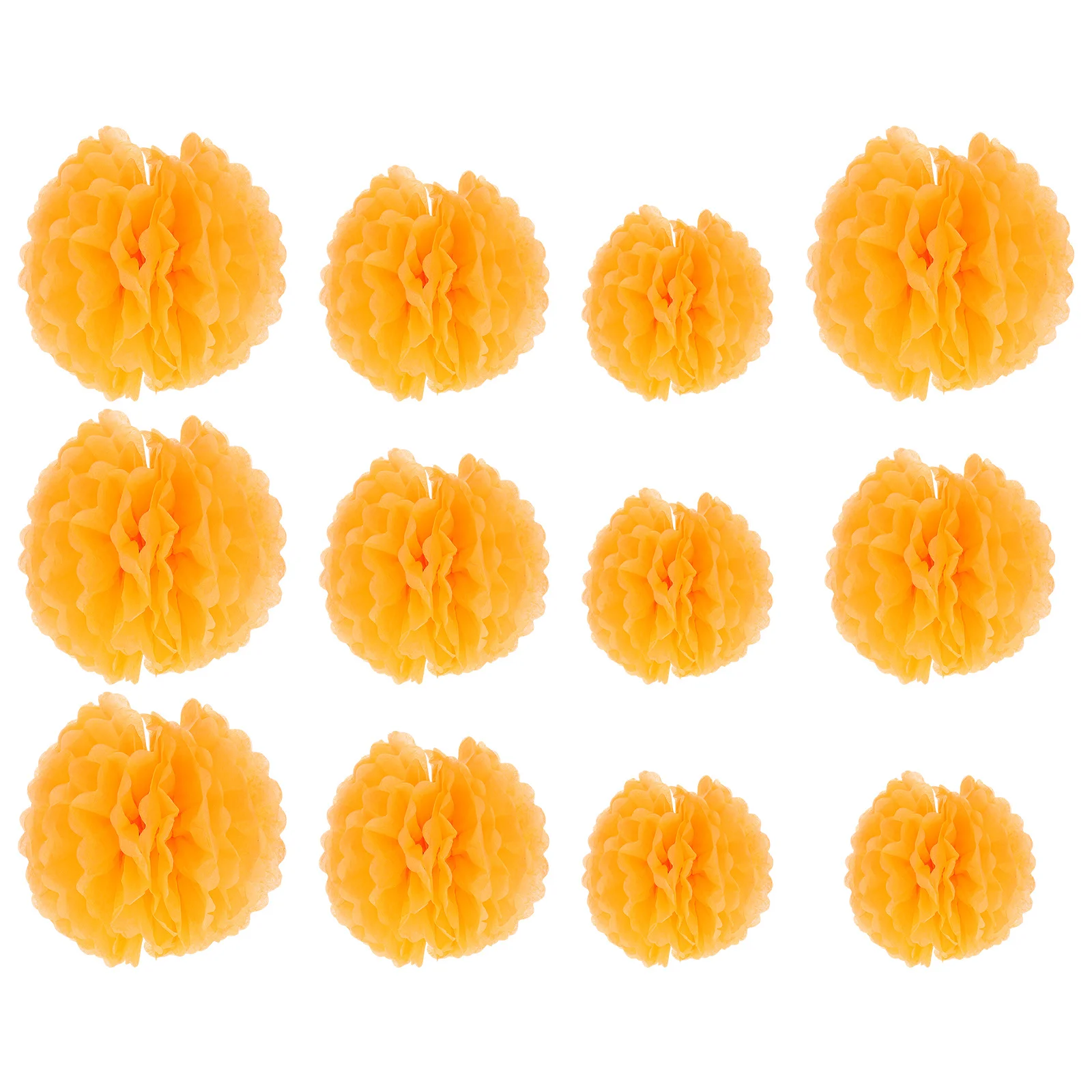 

12pcs Paper Flower Balls Decor, Hanging Decoration For Wedding Party Supplies, Birthday Baby Shower Celebration, Decorative