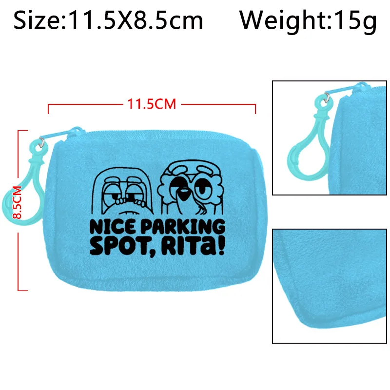 新しいかわいいブルーイぬいぐるみコインパース漫画アニメ収納バッグ学生用ヘッドホンバッグコインパース女の子誕生日プレゼント