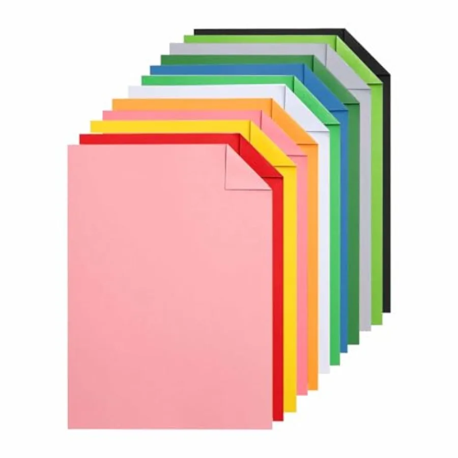 Double Sided Colored Cardstock 12 Assorted Colors 12 Sheets Color Paper for Crafts Office Printing DIY Card Making Scrapbooking
