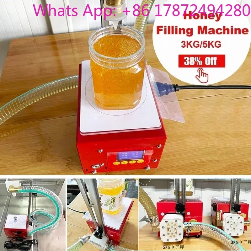 5KG Smart Automatic Honey Filling Machine Commercial Gear Pump Driven Liquid Filler for Food Processing