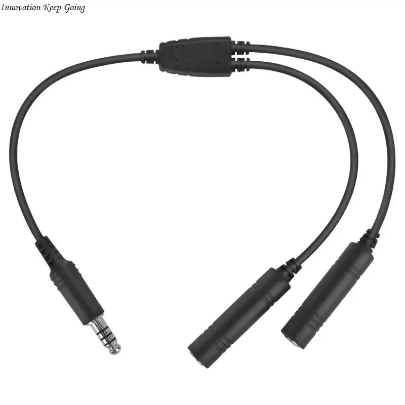 

E65C Helicopter Headset Conversion Cable Radio Adapter Plugs & Play Design