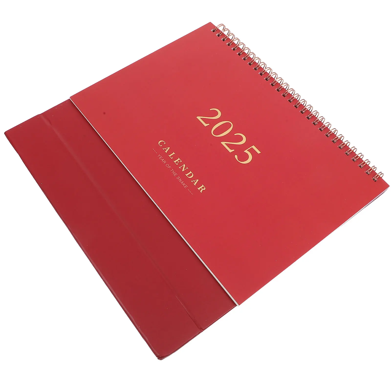 

Gold Stamping Desktop Calendar Delicate Academic Large Decorative Month Flipping Table Calendars Thick Paper Metal Binding