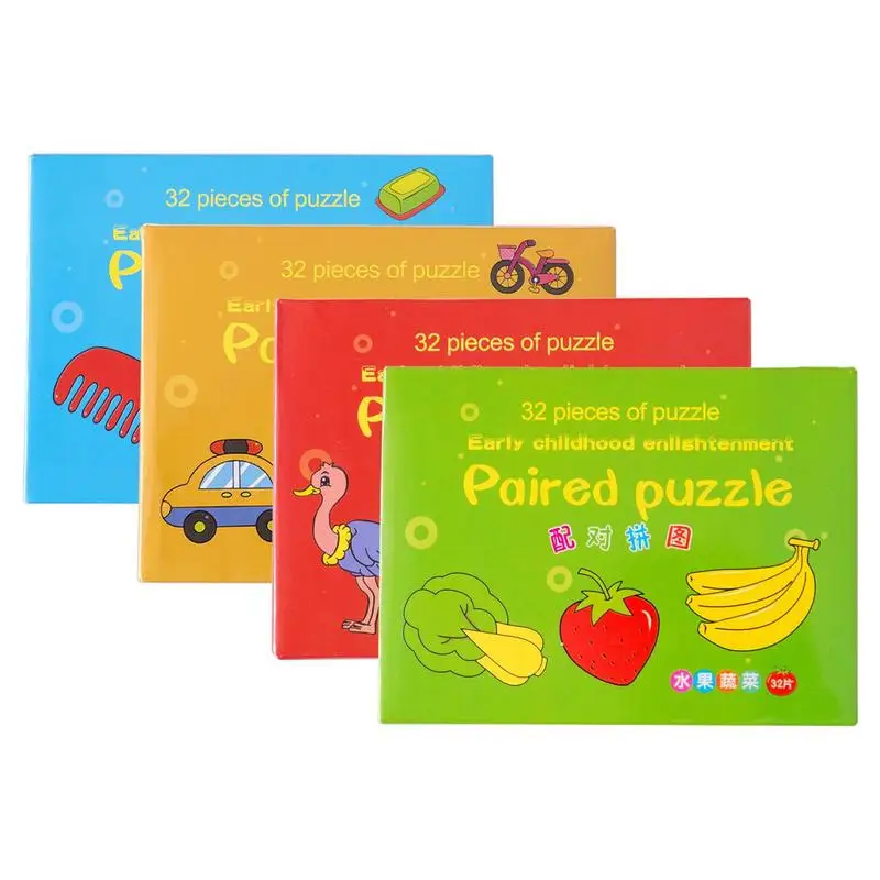 

Card Matching Game Montessori Two Piece Card Matching Jigsaw Toys Toddler Educational Matching Puzzles Cognitive Training Gift