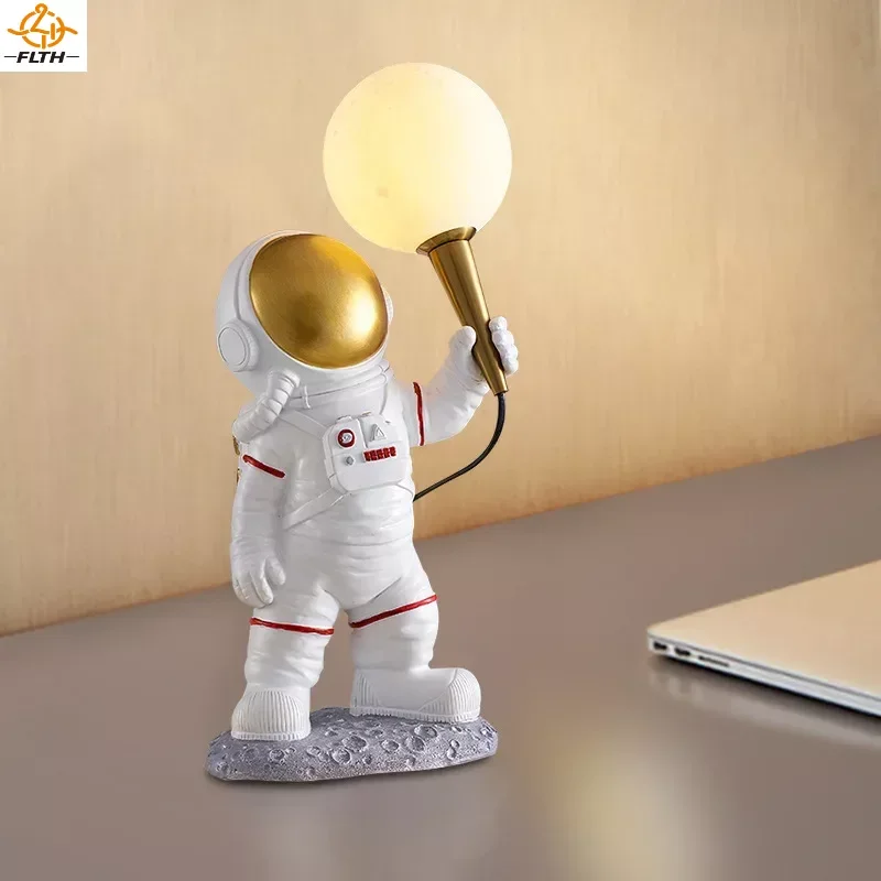 

Desk Lights decor Children Room Led Moon Table Lamp Creative Decoration Kids Bedroom Boys Bedside Lighting