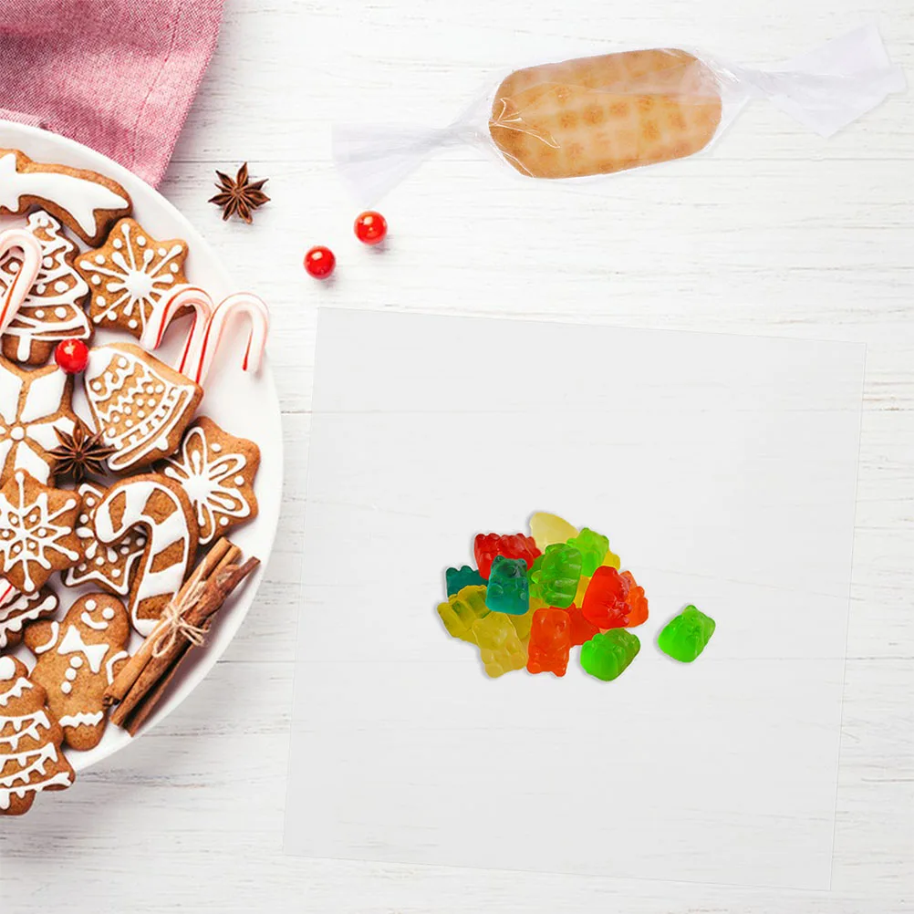 

100pcs Waterproof Transparent Cellophane Sheets 20x20cm DIY Craft Supplies C y Gift Wrapping Paper Flowers Baskets