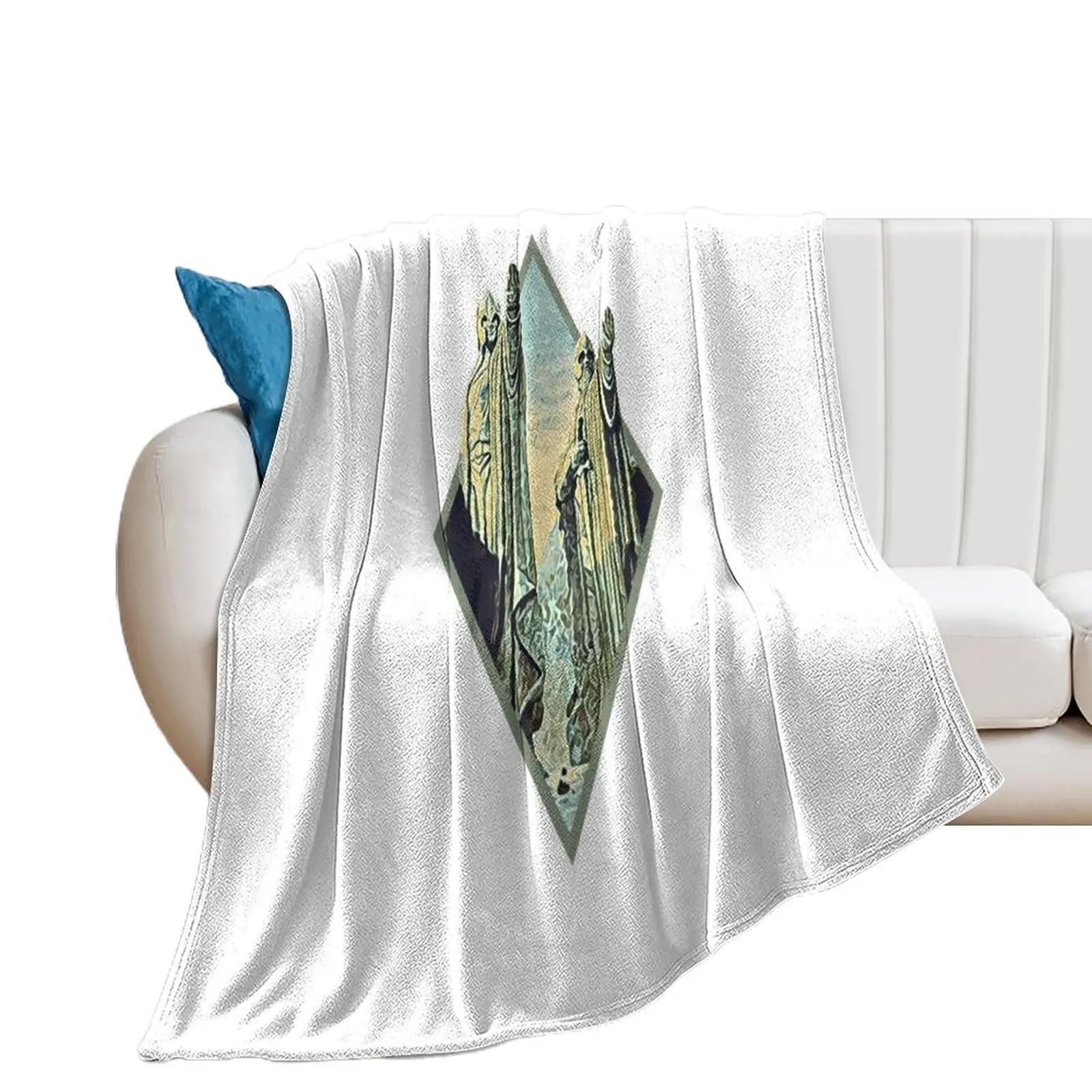 

Kings by the River - Digital Art - Diamond Frame - White Fantasy Throw Blanket Cute Large For Sofa Thin Blankets