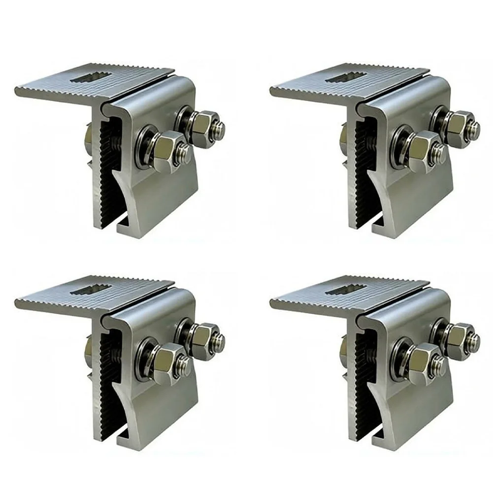 Aluminium Alloy Fold Clamps for Solar Panel Installation on Metal Roofs Including Standing Seam and Ribbed Surfaces
