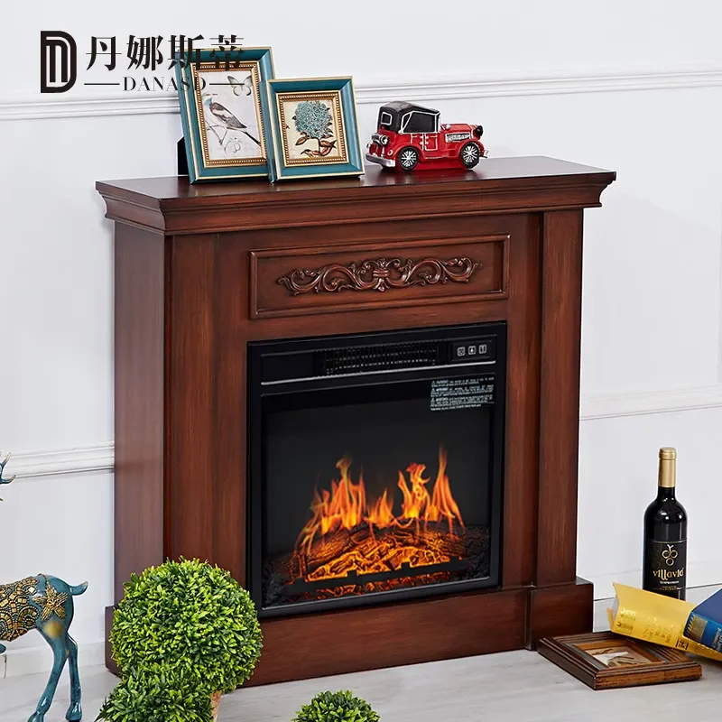TAO Living room decorative cabinet home homestay simulation flame electronic mantel heater