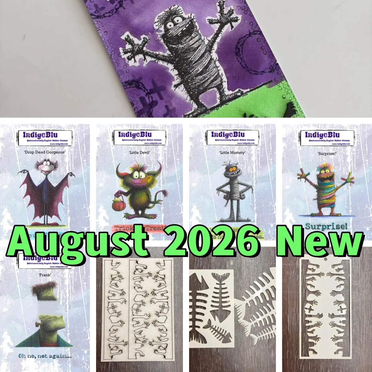 Bat Mummy Fish Bones Halloween Clear Stamps Stencil For DIY Making Card Scrapbook Embossed Paper Supplies August 2026 New