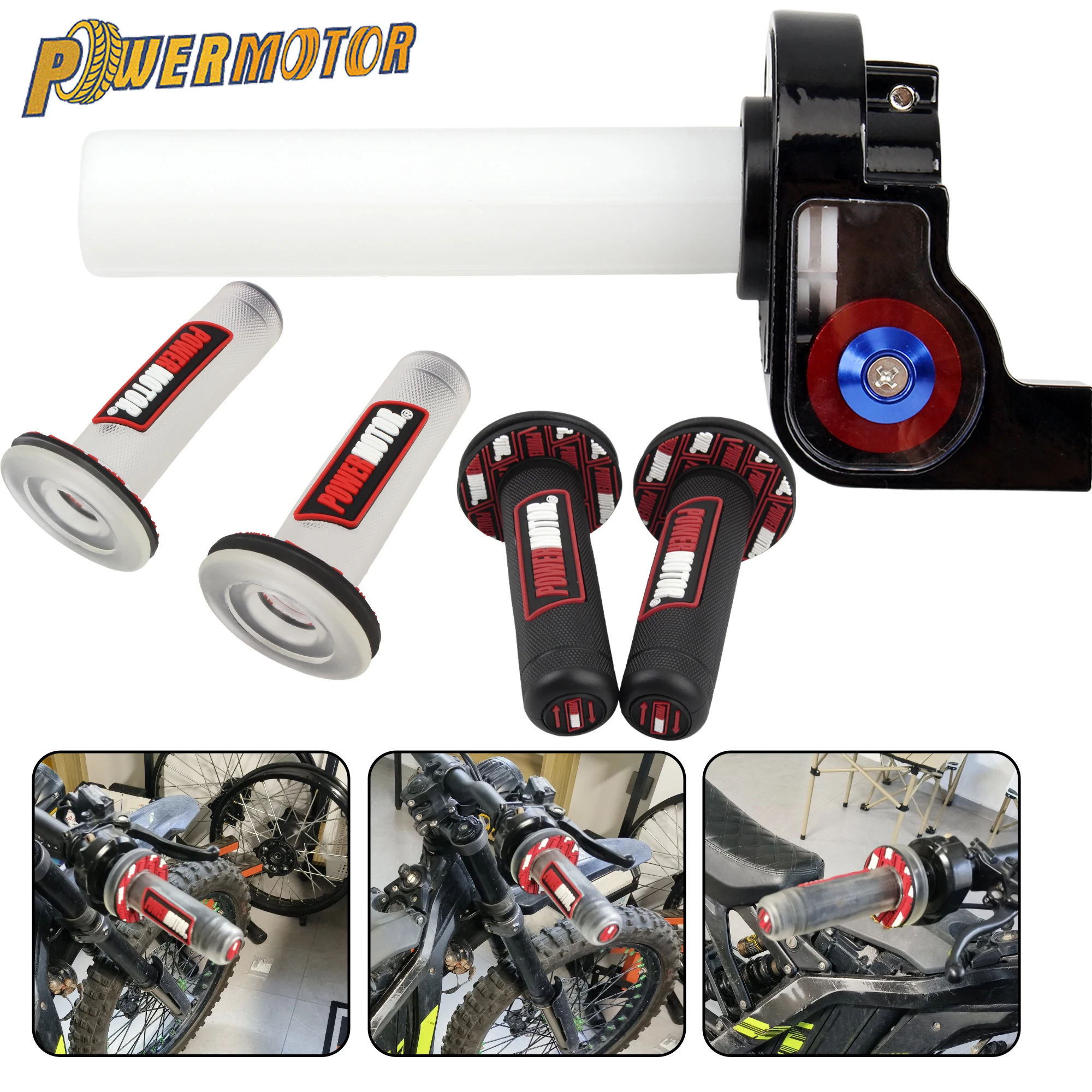 

7/8" 22 24 mm Motocross Quick Twist Throttle Settle Grips Throttle Cable Rubber Handle Grips for KTM ATV Enduro DirtBike Parts