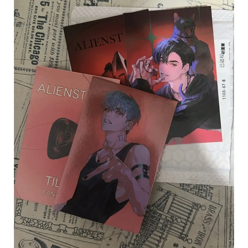 4Pcs/Set Fanart Pvrargyritc Alien Stage TV Anime Card Ivan Till Cosplay Rounded Corners LOMO Card Postcard Christmas Gift