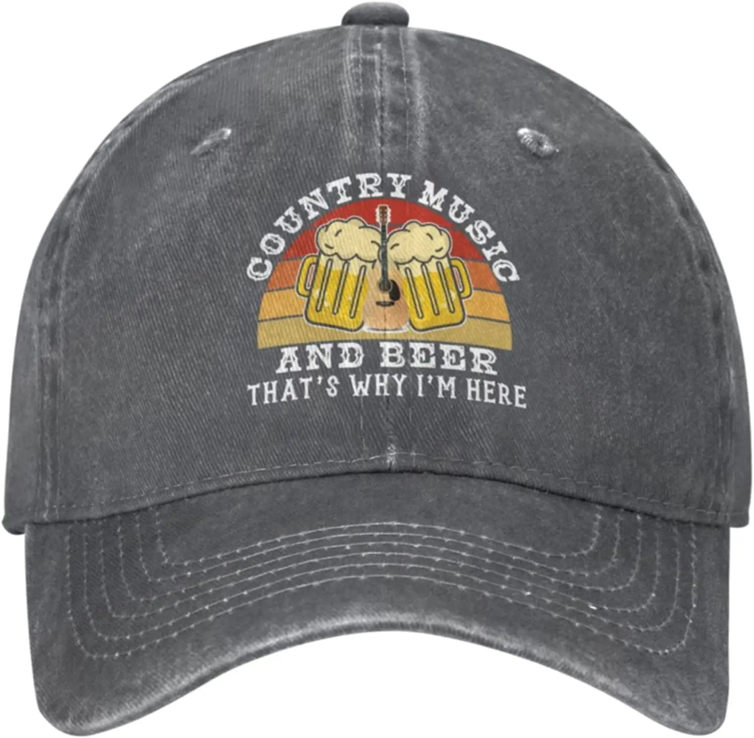 

Funny Gift Hat Country Music and Beer That's Why I'm Here Hat Men Dad Hat Adjustable Hat Pure Cotton Baseball Cap Fashion Hat