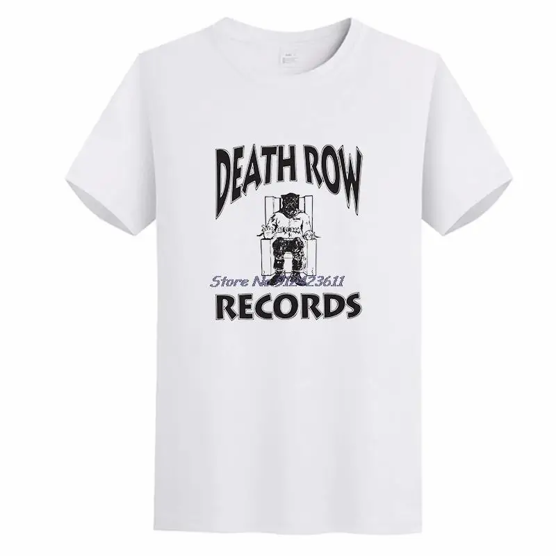 Death Row Records Music Label Graphic T Shirts Cotton Short Sleeve T-Shirts Tees Tops New Shirts And T-Shirts Mens Print T Shirt