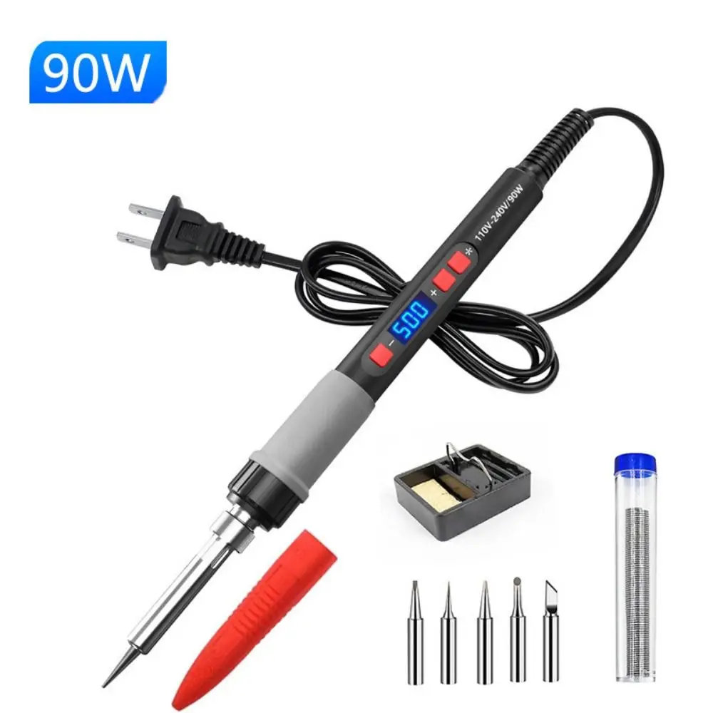 

90W Soldering Iron Kit LCD Digital Rapid Heating Welding Heating Pen Adjustable Temperature Professional Grade