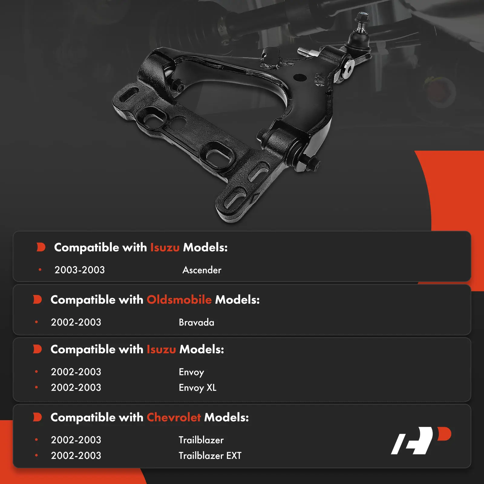 A-Premium Front Left Lower Control Arm & Ball Joint Assembly for GMC Envoy Envoy XL 2002-2003 Isuzu Ascender 2003