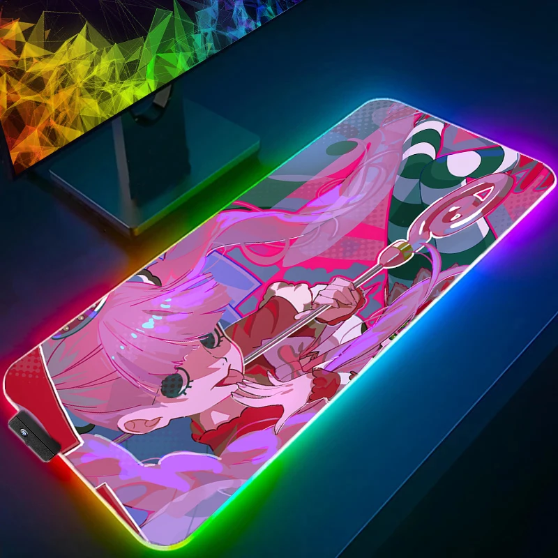

One Piece Perona LED Mouse Pad Gamers Decoracion Gamer Desk Mat RGB Mousepad XXL Gaming Accessories Anime Backlight Keyboard Mat