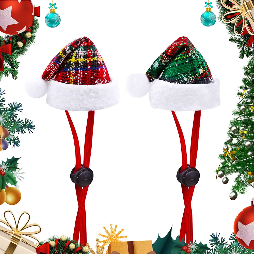 1PC Christms Pet Dog Cat Cap Holiday Style Hat for Small Dog Plaid Snowflake Hat Puppy Grooming Accessories Pets Dogs Supplier