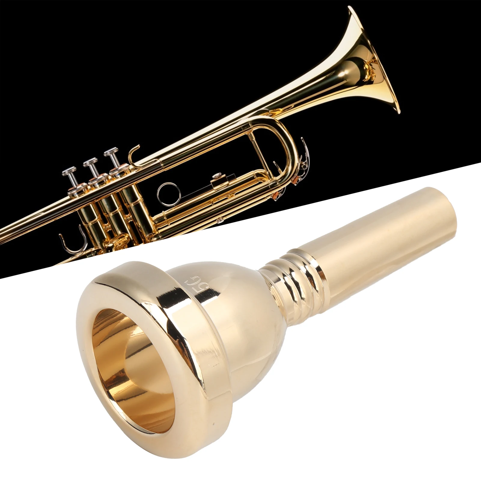 Tenor Trombone Mouthpiece Tenor Large Shank Mouth Piece Metal 12.7mm 5G Accessory Replacement TR‑03