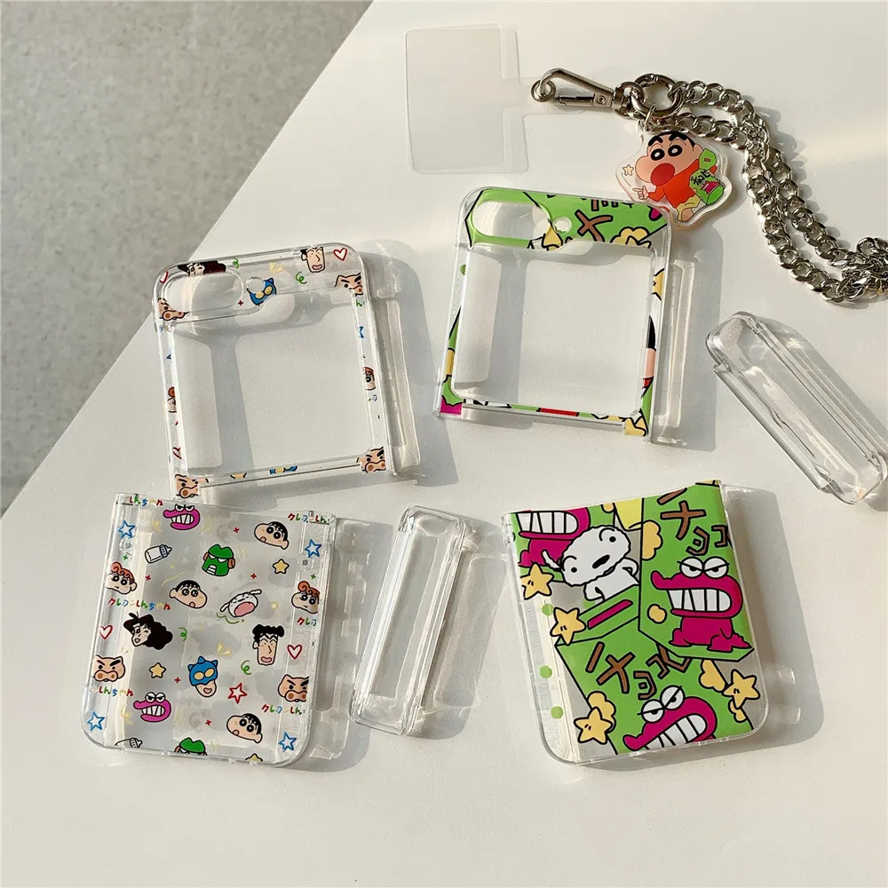 Crayon Shin-chan Pendant Phone Case for Samsung Galaxy ZFlip 3 4 5