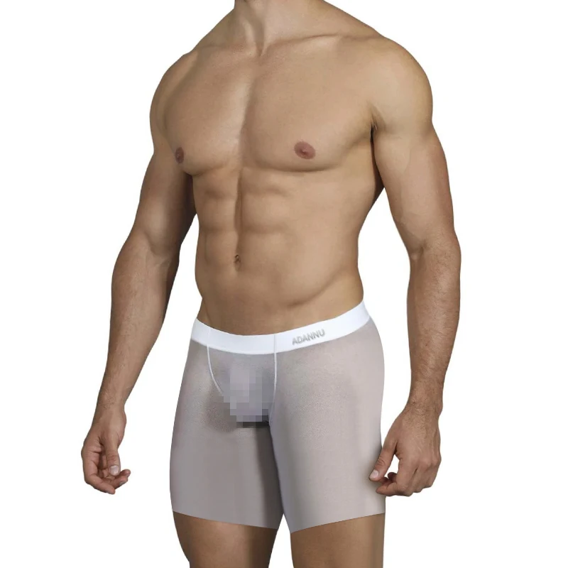 

1 PCS Sexy Men's Ice Silk Elastic Underwears 0.01 Ultra-thin Fabric See Through Underpants Seamless Underwear Boxer Shorts