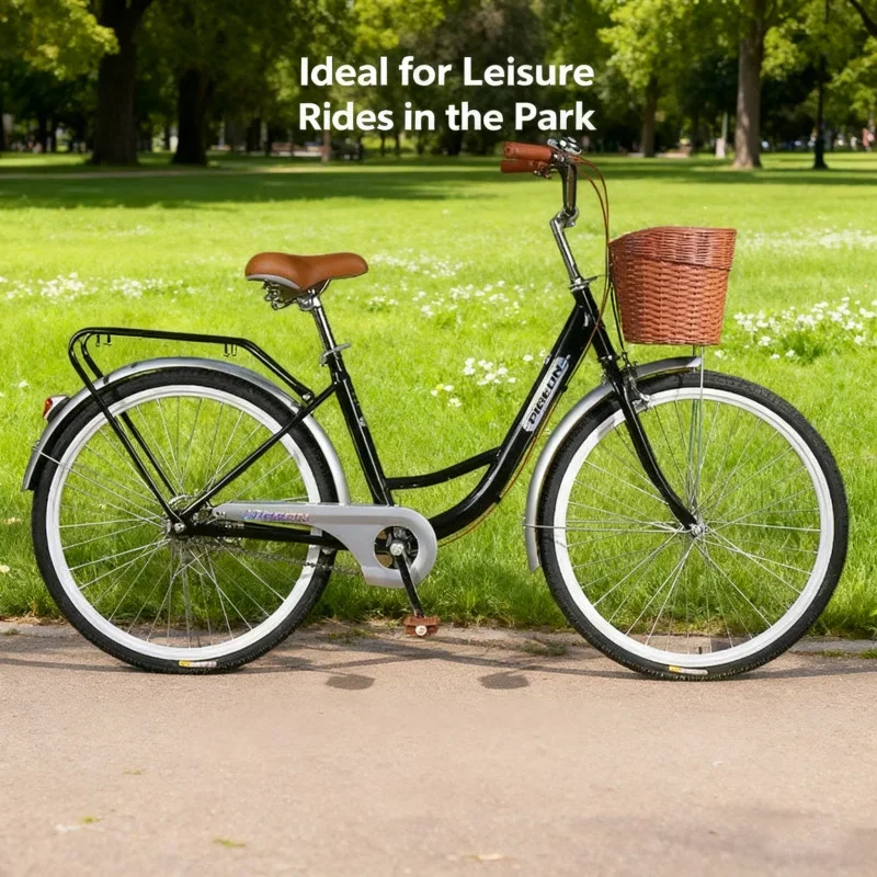 

Бренд Feige для взрослых унисекс пригородный велосипед — легкий элегантный офисный велосипед для поездок на работу для взрослых и студентов черного/коричневого цвета