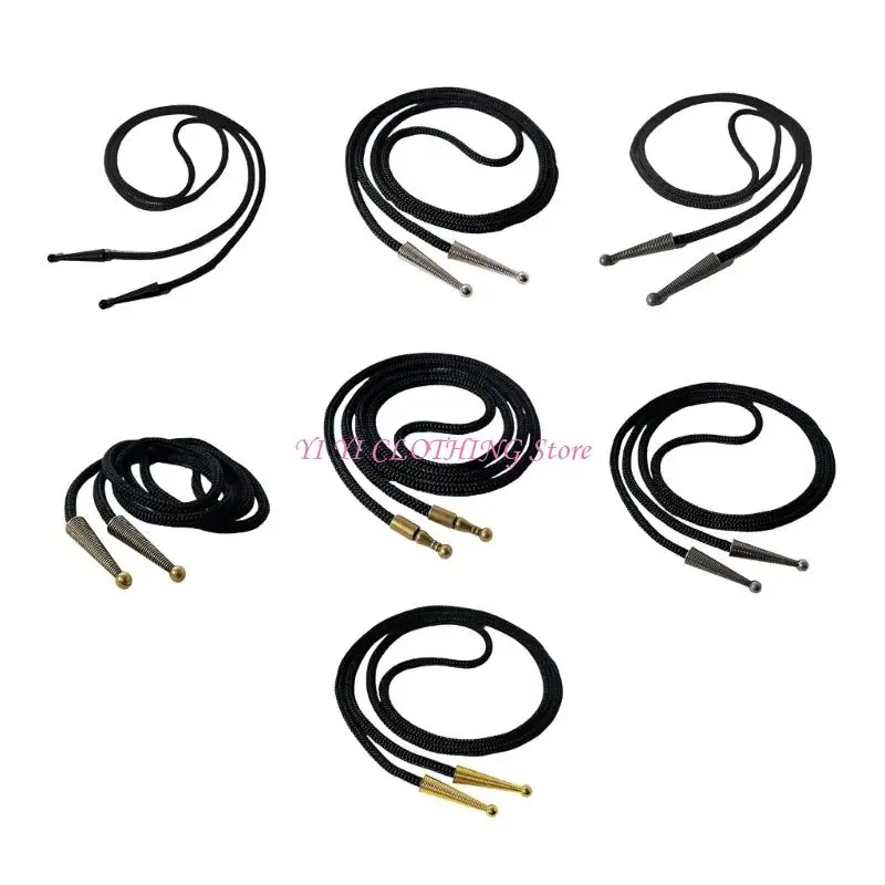 

N5KF Unisex Bolo Tie Part Нейлоновая струнная шнур с резной подвеской для ремесленного проекта