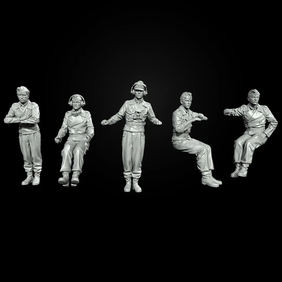 ارتفاع الرجل 38 مللي متر 50 مللي متر الراتنج الجندي نموذج أطقم الشكل عديم اللون ومجمعة ذاتيا TD-7154/3D #2