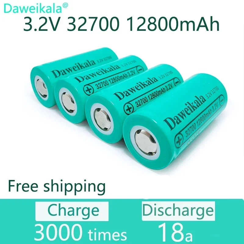 New 32650 12800mAh 3.2V lifepo4 battery Professional lithium iron phosphate power battery Flat head internal resistance below 7