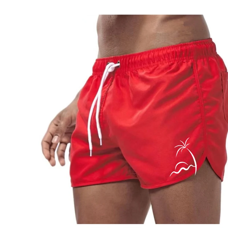 Men'S Printed Beach Shorts With Side Pockets Casual Swimwear Inner Lining Lightweight Non-Elastic Ideal For Vacation Wear