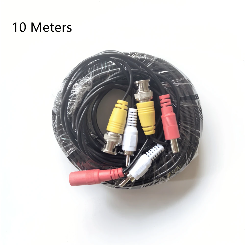 5M/10M/15M/20M BNC+RCA+DC Connector 3 in 1 Cable Power Video Audio Extension Cable Wire for CCTV Security Camera System