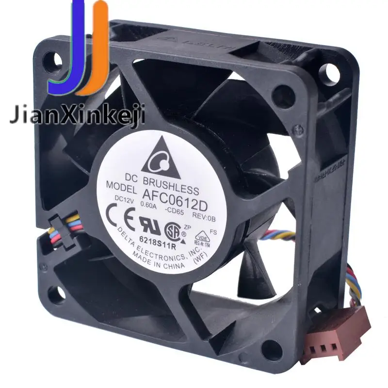 AFC0612D 60mm fan 6025 60x60x25mm 12V 0.60A 4-wire 4Pin PWM double ball bearing high volume air cooling fan