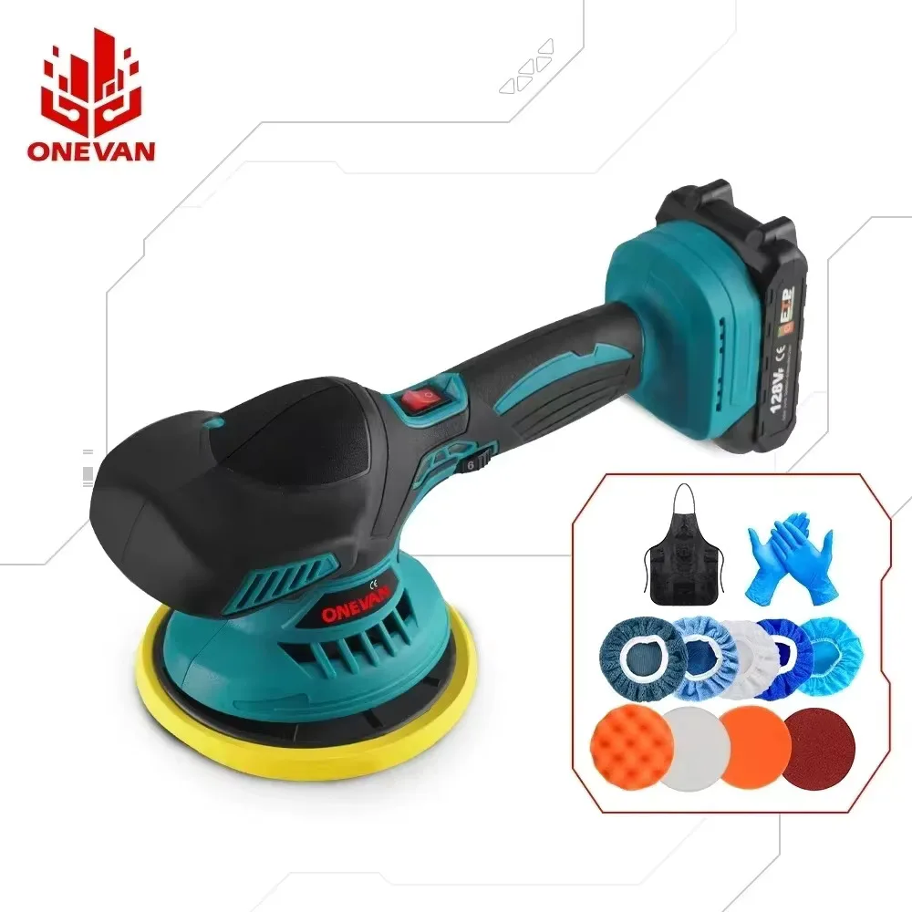 

ONEVAN Electric Car Polisher High Efficient Auto Waxing Polishing Machine Multifunctional Rotary Tool For Makita 18v Battery