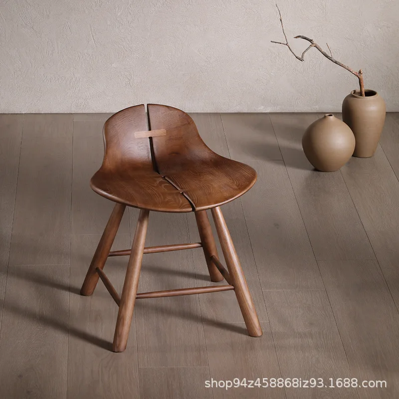 CX solid wood dining chair, villa stool, living room balcony stool