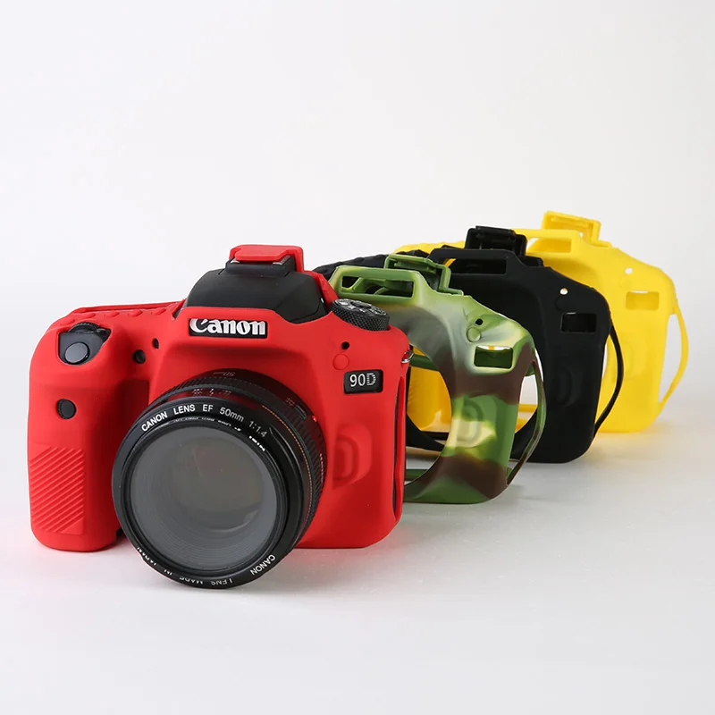 For Canon Eos 90D Oft Silicone Camera Case Smooth Protector Case Digital Silicone Comfortable Feel Camera 90D Case