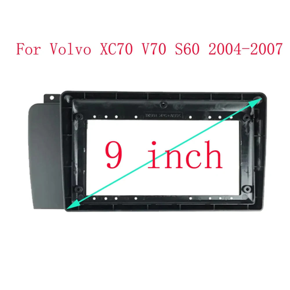 9 Inch Car Frame Fascia Adapter Canbus Box Decoder Android Radio Dash Fitting Panel Kit For Volvo XC70 V70 S60 2004-2007