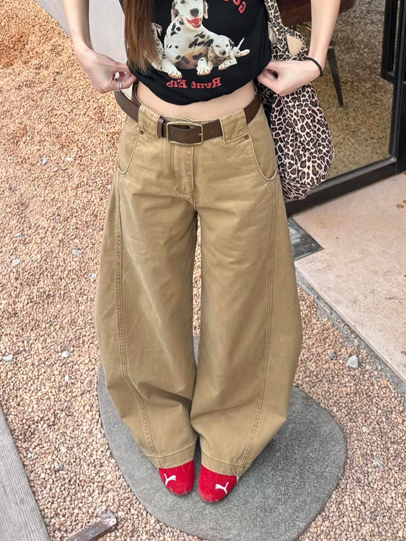 

American High Street Loose Bf Lazy Sle Jeans Women Summer Spicy Girl Retro Design Sense Floor-Length Knife Pants