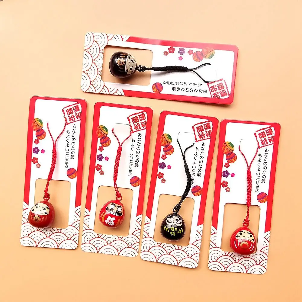 Jewelry Craft Cute DIY Trinkets Water Bells Maneki Neko Bag Pendants Lucky Cat Keychains Keyring Japan Daruma Bells Pendant