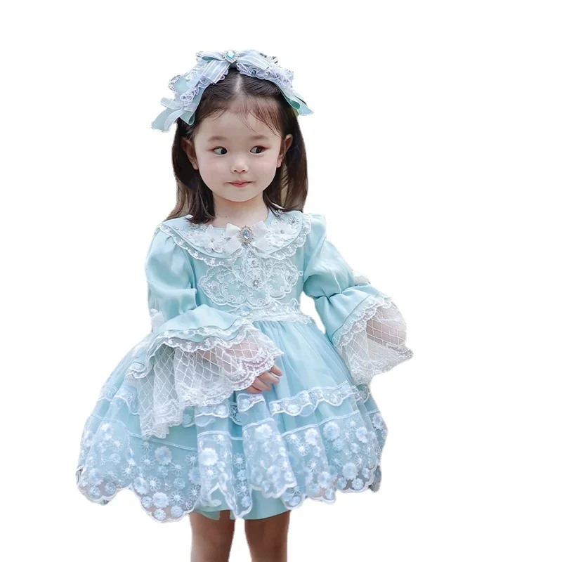Girls Spanish Flower Girl Dresses for Weddings Eid Dress 2 Year Old Baby Girl Clothes Kids Dresses for Girls Party Sweet Dress
