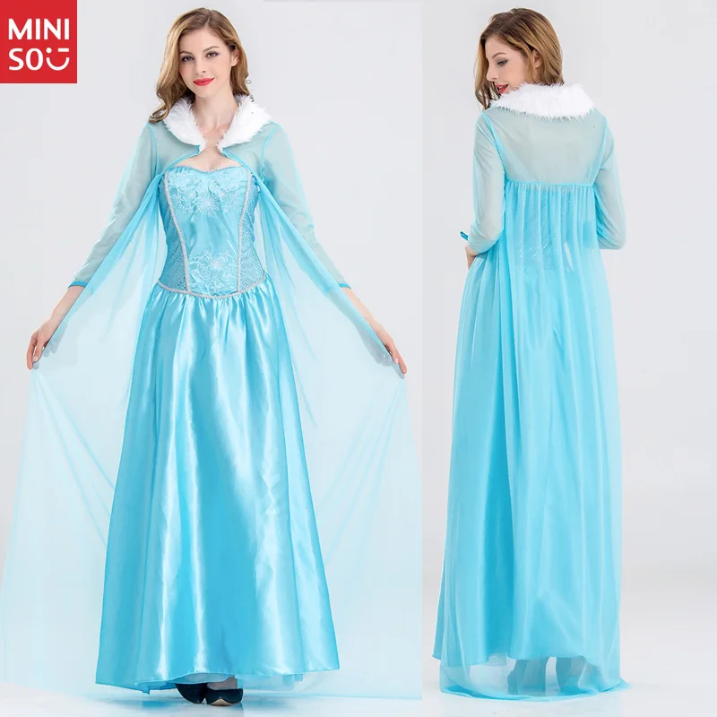 

Miniso Frozen Anna & Elsa Princess Dresses for Adults, Cosplay Gowns for Stage & Performance