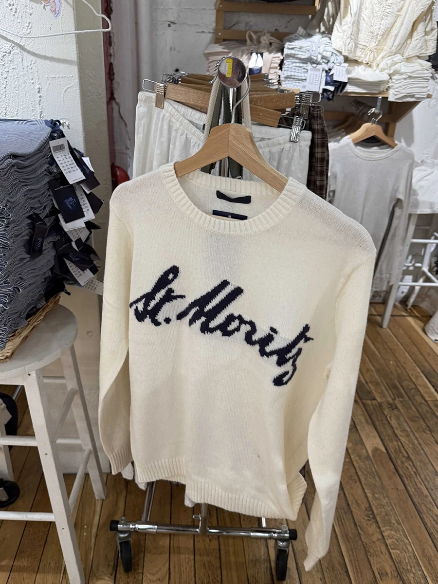 Maglione lavorato a maglia con grafica a lettera donna autunno nuovo girocollo manica lunga pullover maglioni stile preppy maglione casual allentato