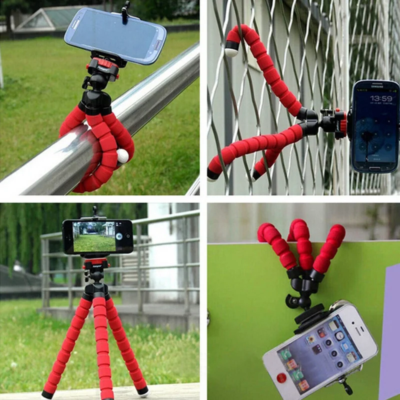 Tripod For Phone Flexible Sponge Octopus Mini Tripod For IPhone Mini Camera Tripod Phone Holder Clip Stand