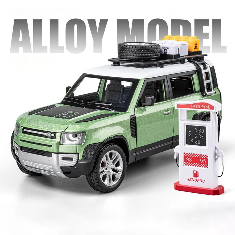 

1:24 Defender With Tools Alloy Diecasts & Toy Vehicles Toy Car Model Sound and light Collection Kids Toy Gifts