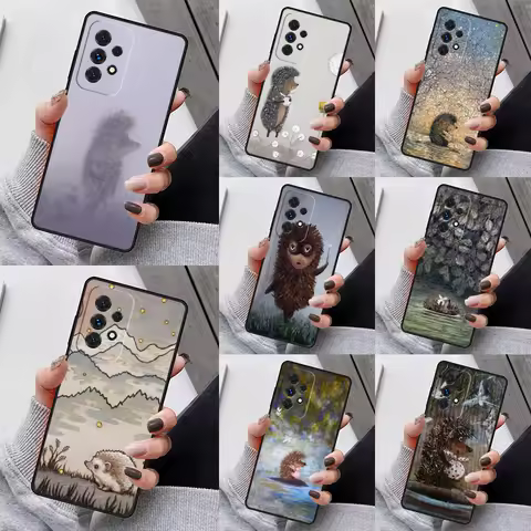 Hedgehog in the Fog Phone Case For Samsung Galaxy S23 S21 S20 FE S24 S22 Ultra Note20 S10 S9 S8 Plus A40 A52 A12 A13 A53