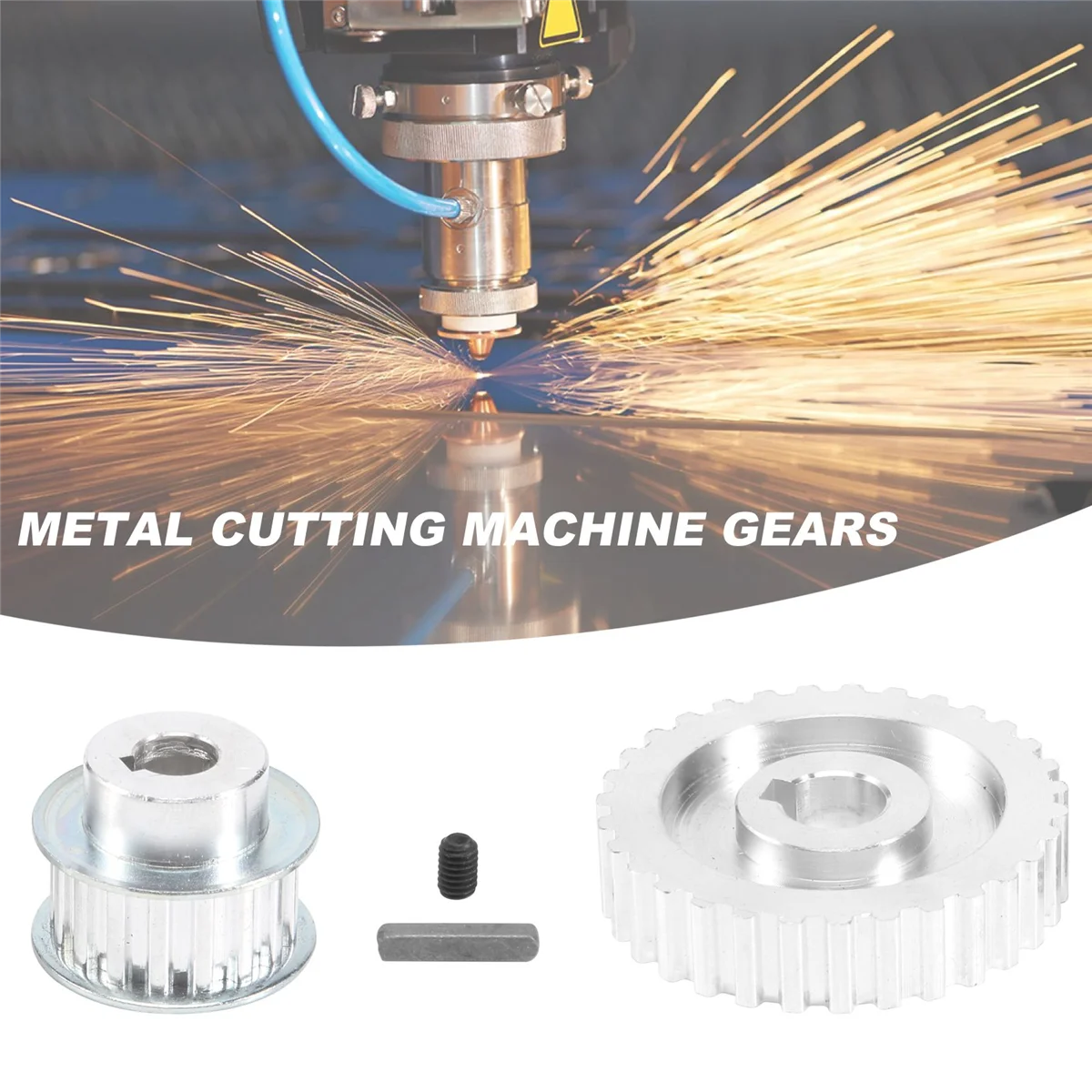 2szt Metalowe koło pasowe synchroniczne Przekładnia silnika Przekładnia napędowa Koło zębate S / N Cj0618 Mini tokarka, Przekładnie do cięcia metalu