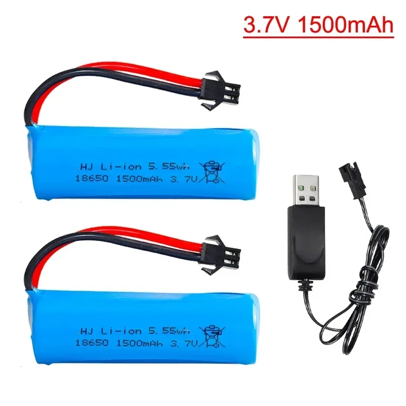 

3.7V 1500mAh 15C Rechargeable Li-ion Battery SM-2P For RC TOYS helicopter Airplanes car Boat Tank Gun Truck Train Motorcycles